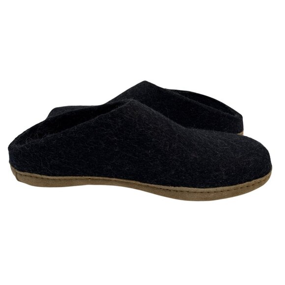 glerups 100% pure wool Slip-ons Charcoal Mens Size 51 US 17 - Picture 3 of 10